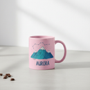Custom Fluorescent 11oz Mugs | Neon Colour Mugs Pink