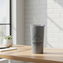 Custom Tumbler with Lid and Straw | 10 Colours Gray