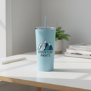 Custom Tumbler with Lid and Straw | 10 Colours Light Blue