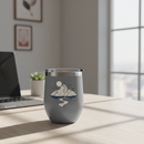 Custom 12oz Stemless Wine Cup with Lid | 8 Colours Gray