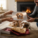 Custom Aluminum Display 5x7 pet portrait as a gift