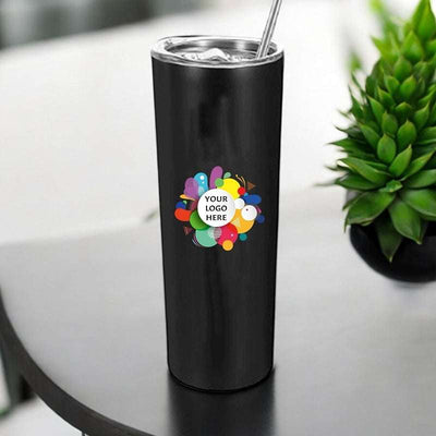 Custom Skinny Tumbler 20oz | Stainless Steel with Straw