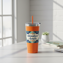 Custom Tumbler with Lid and Straw | 10 Colours Orange