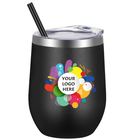 12oz Stainless Steel Stemless Wine Cup with Lid