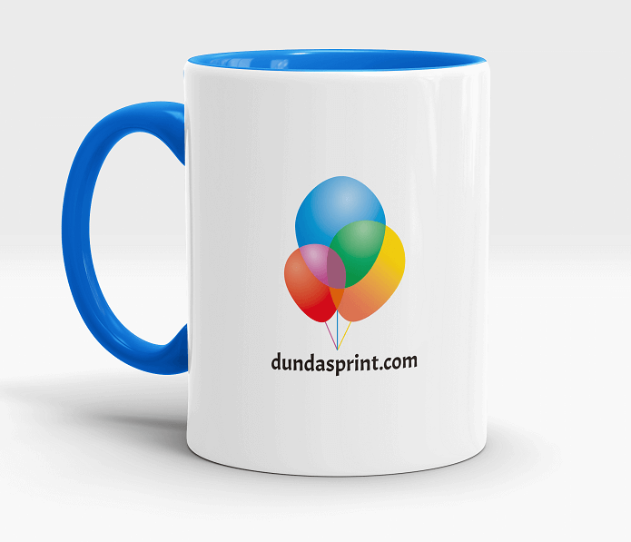 customizable light blue mug