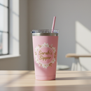 Custom Tumbler with Lid and Straw | 10 Colours Pink