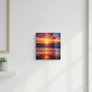 Custom Aluminum Panel 5x7 beach sunset metal print on wall