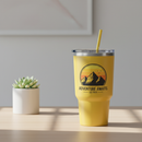 Custom Tumbler with Lid and Straw | 10 Colours Yellow