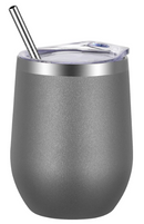 12oz Stainless Steel Stemless Wine Cup with Lid