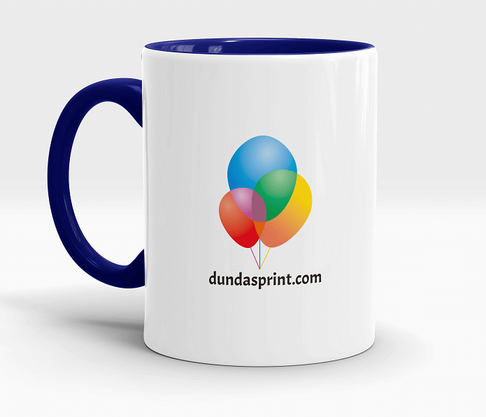 personalized dark blue mug