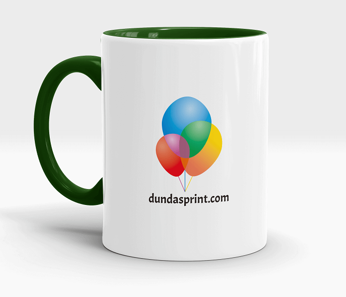 personalized dark green mugs