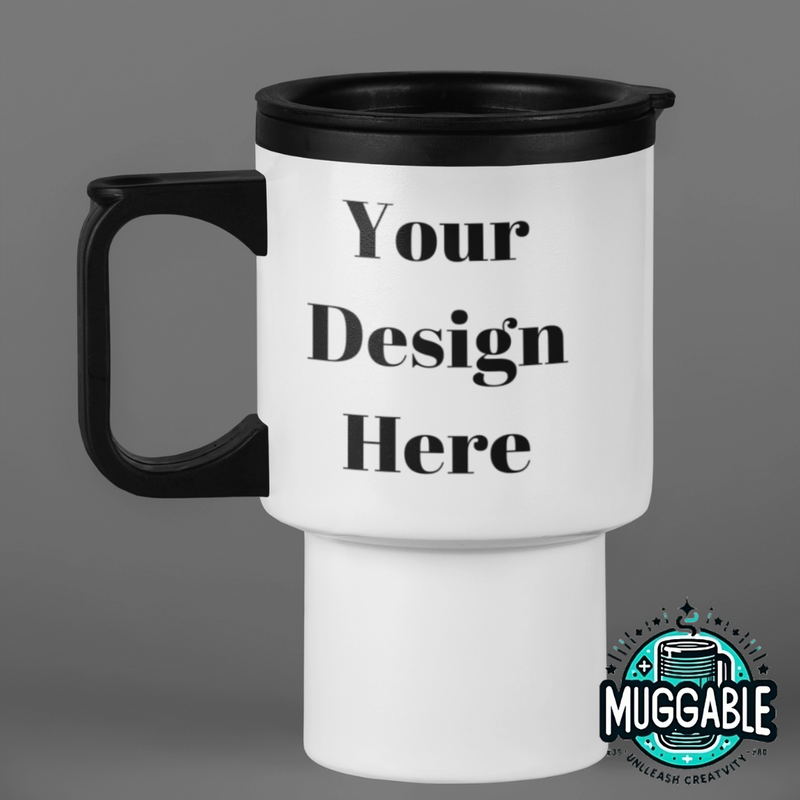 Custom Travel Coffee Mug - Add Your Design - Personalized Mug