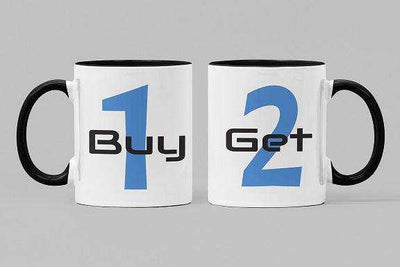 Custom Printed Mugs - Buy 1 Get 1 Free