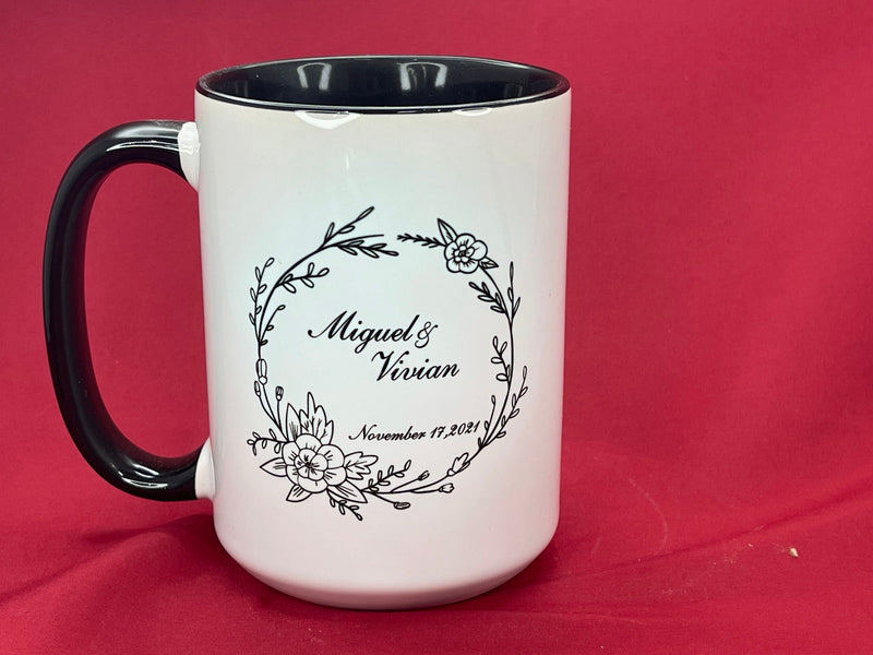 Bridesmaid Custom Coffee Mugs | Wedding couple's personalized mug