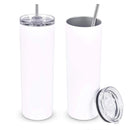 20oz Stainless Steel Water Bottle with a metal straw